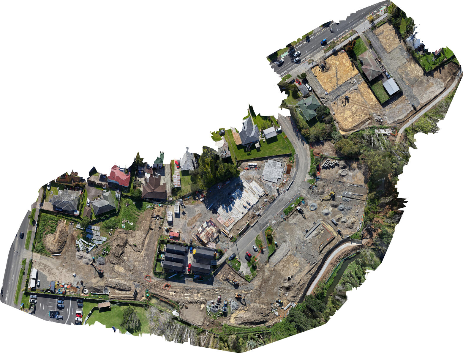Drone orthomosaic map of development site