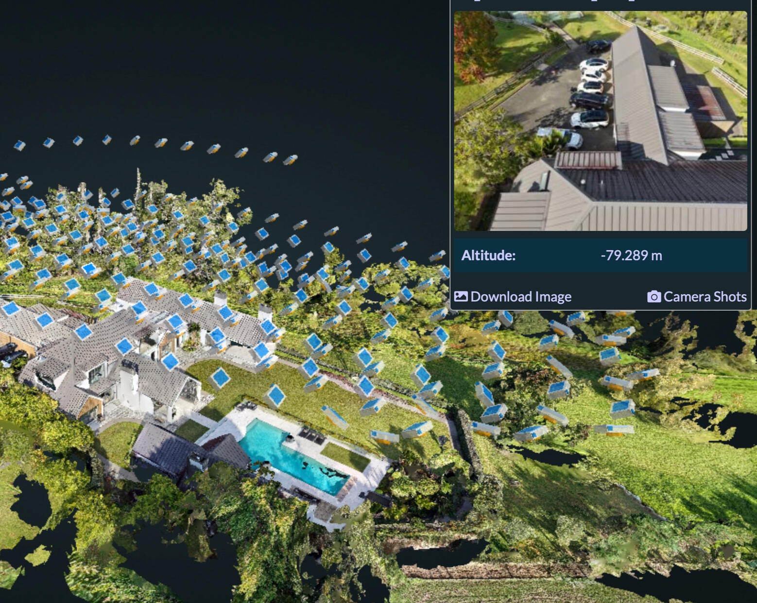 3D point cloud model of waterfront property